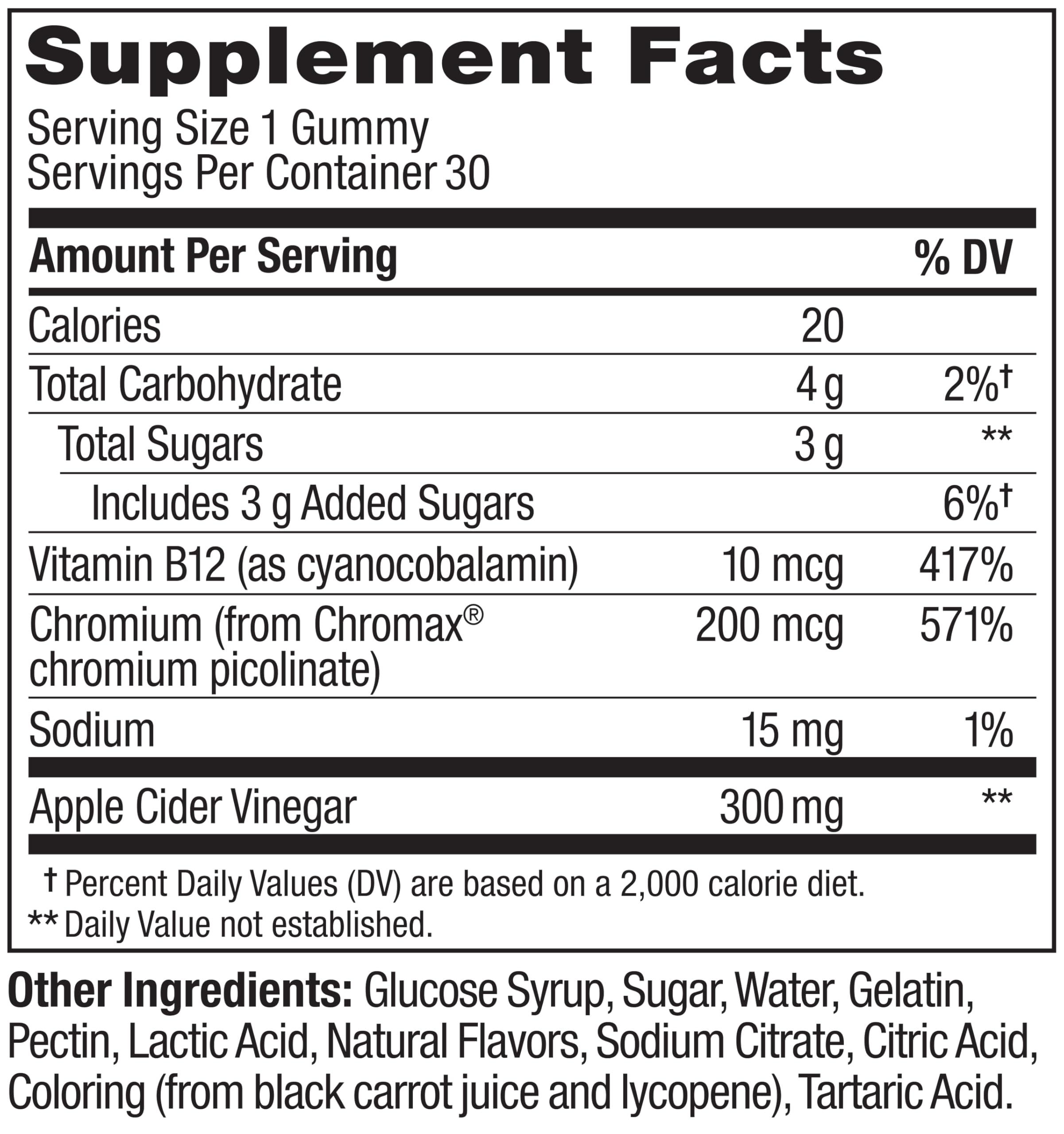 OLLY OLLY Metabolism Gummy Rings, Apple Cider Vinegar, Vitamin B12, Chromium, Energy and Digestive Health, Chewable Supplement, Apple Flavor - 30 Count