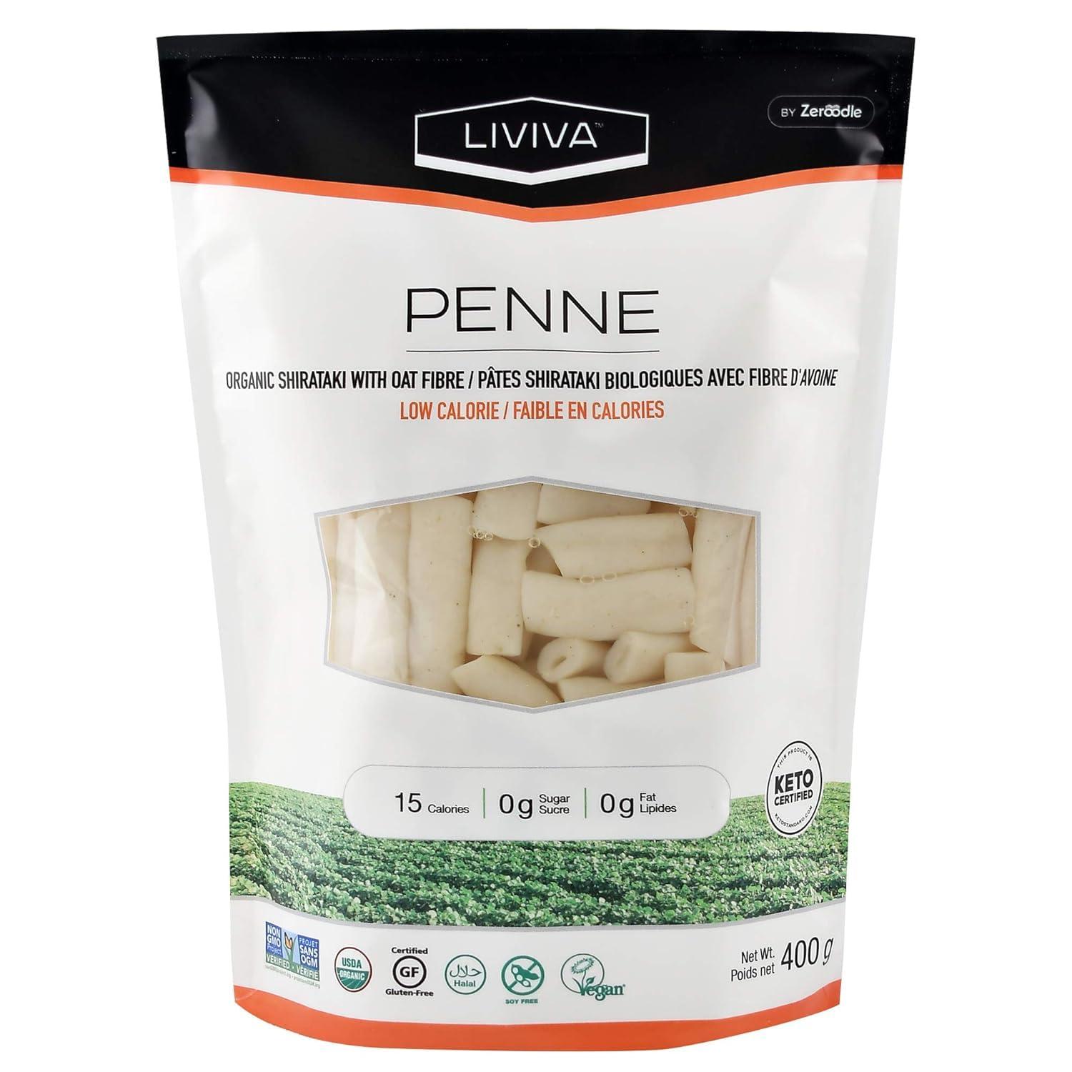 LIVIVA LIVIVA Low Carb Shirataki KETO Variety Pk Noodle Pasta (1 Rice 1 Spaghetti 1 Penne) Diabetic Friendly - Certified Keto, Gluten Free, Non-GMO, Organic, Halal, Kosher, Plant-Based Ready to Serve in minutes