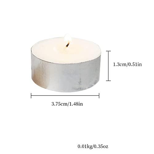 Magik Magik 100-200 Pc Tea Light Candle 4h Long Lasting Natural Palm Oil White Unscented (100 Pack)
