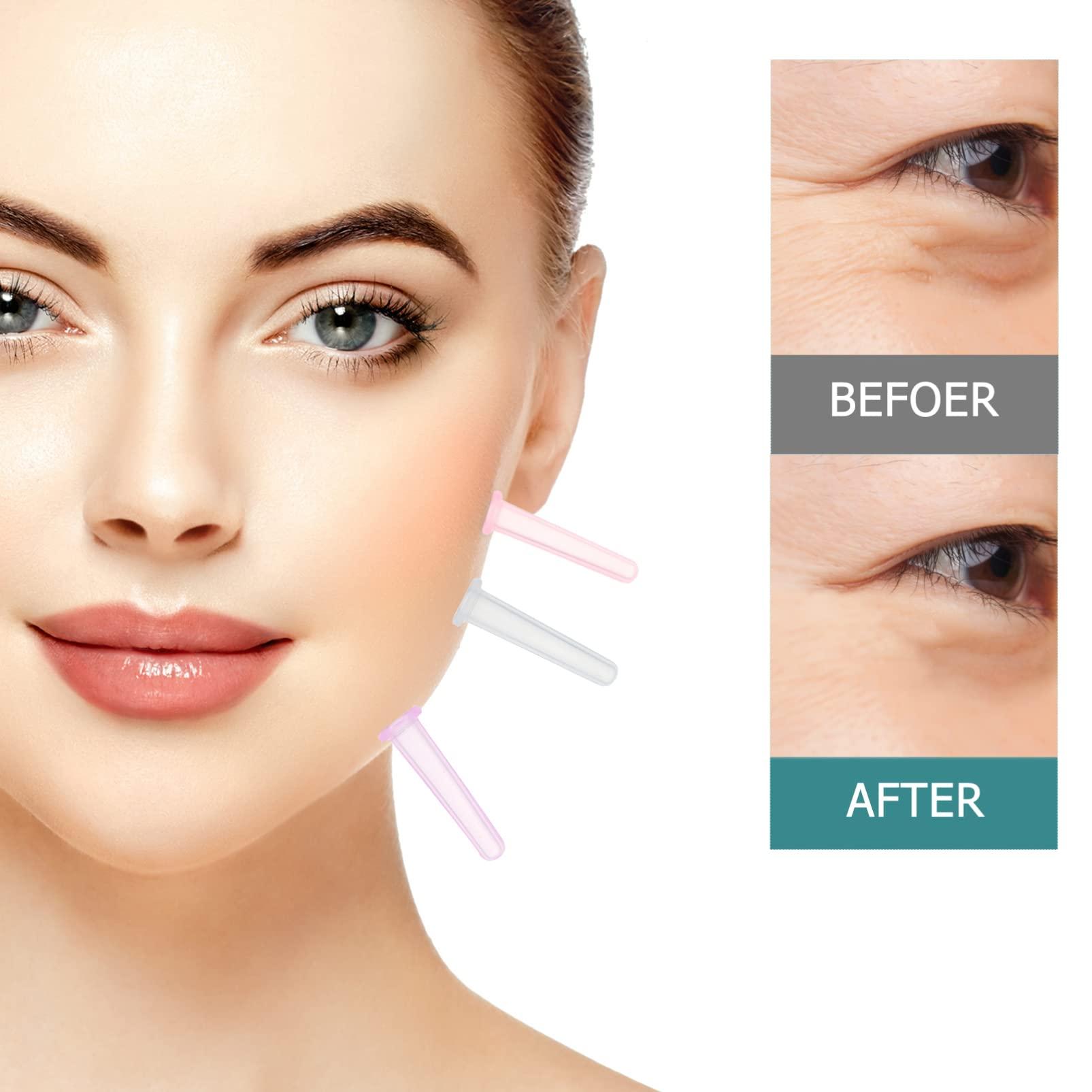 EXCEART 5pcs Facial Cupping Set for Glowing Skin Eye Face Vacuum Massage Anti Cup Silicone Cupping Massage Cup for Beauty Body Cup Fascia Massager