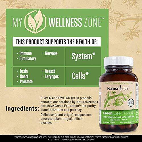 NaturaNectar NaturaNectar Natural Bee Propolis Bundle - Green and Red Propolis - for Immune and Memory Support* and a Healthy Metabolism* - 60 Capsules per Bottle