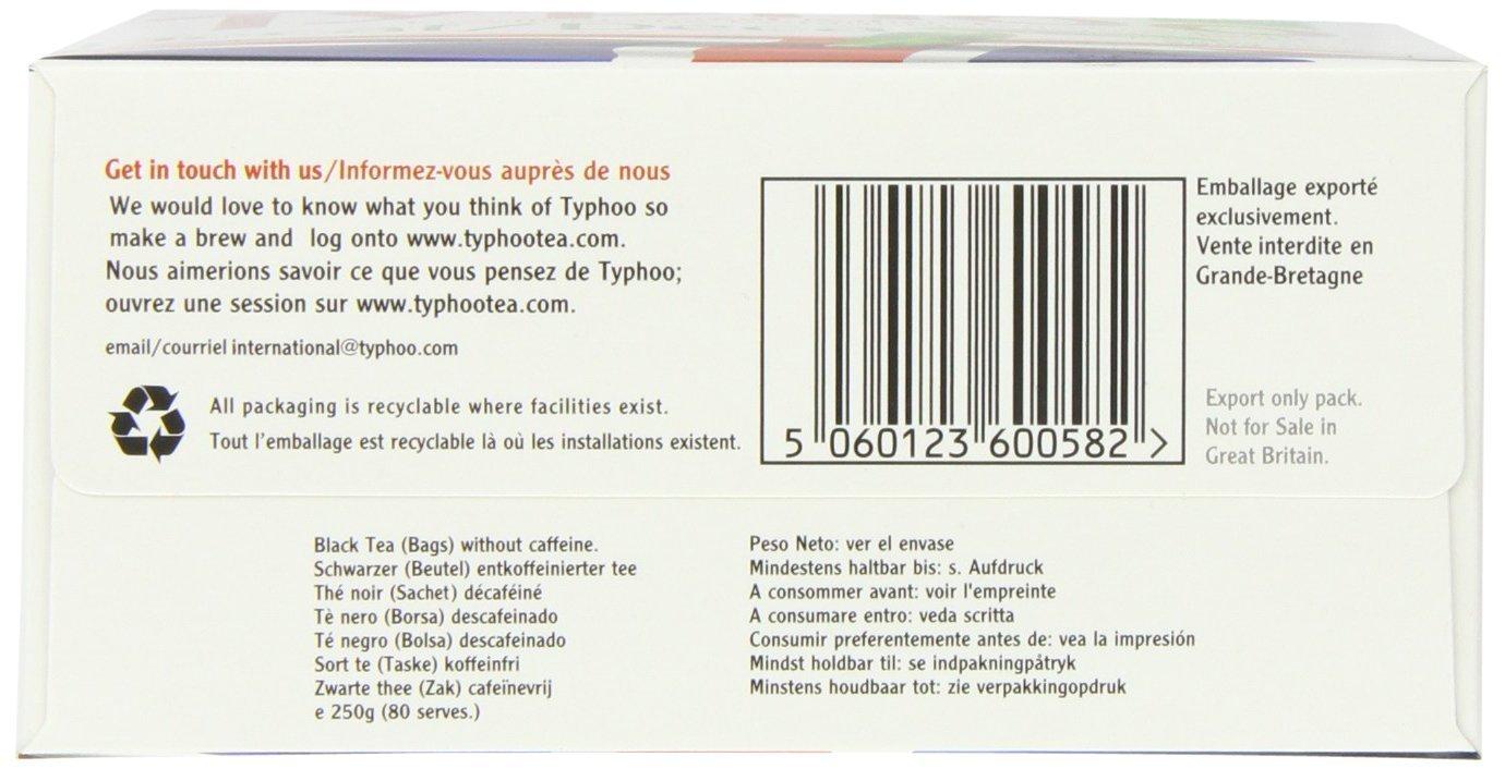 Typhoo Typhoo 80 Decaf Tea Teabags (Pack Of 6, Total 480 Teabags)