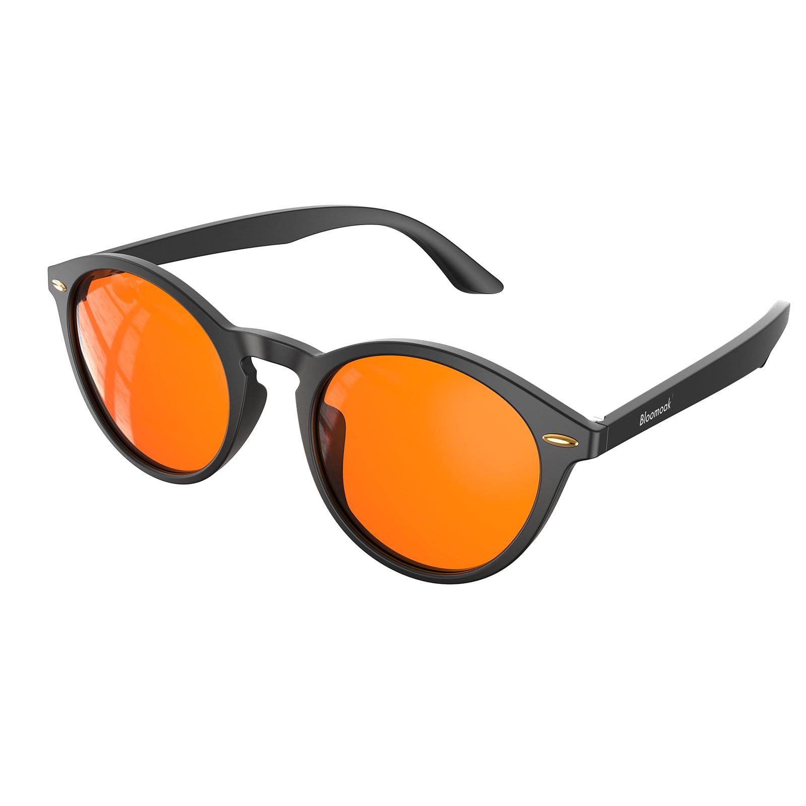 Bloomoak Bloomoak 99% Blue Light Blocking Glasses,Retro Round Glasses,Relieve Eye Fatigue,Improve Sleep,For Screens/Games
