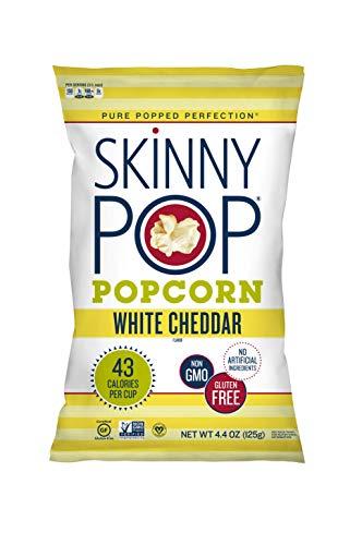 SkinnyPop SkinnyPop White Cheddar Popcorn, 6ct, 4.4oz Grocery Size Bags, Skinny Pop, Healthy Popcorn Snacks, Gluten Free