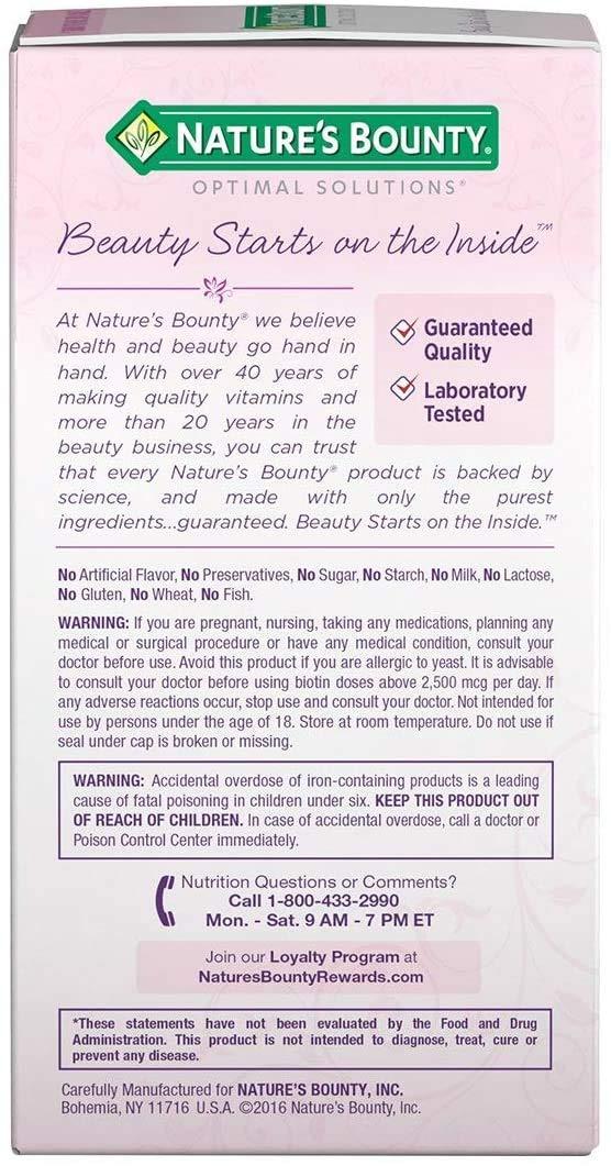 Nature's Bounty Nature\'s Bounty Optimal Solutions Hair Skin & Nails Extra Strength Softgels, 150 Count