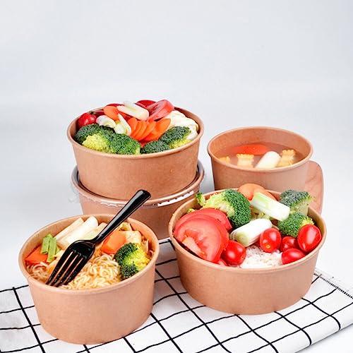 Healeved 20pcs Meal Prep Containers Kraft Paper Bowls