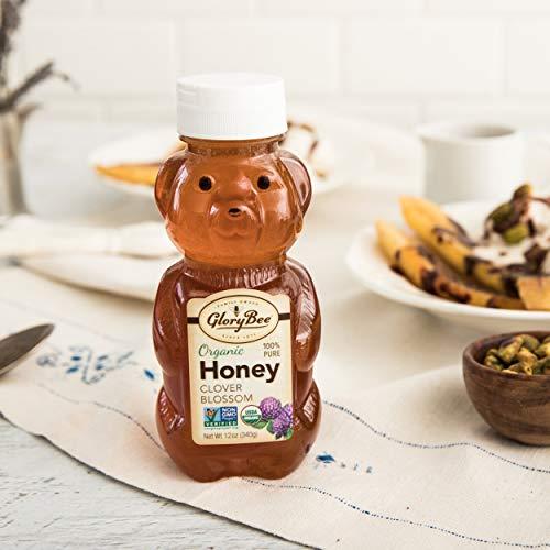 GloryBee GloryBee Clover Blossom Organic Honey, 12 Ounce Bear