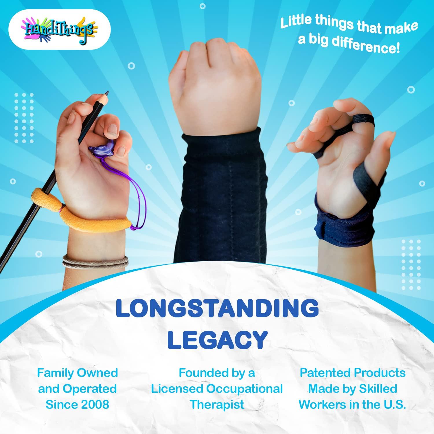 HandiThings Handithings Comfortable Hand Weight for Essential Tremor Control, Shaky Hands, Physical/Occupational Therapy, Fine Motor Skills, Writing Stability & Strengthening - PROUDLY HAND MADE IN THE USA - (WORKS FOR RIGHT OR LEFT HAND)-(X-SMALL, 1/4lb.)