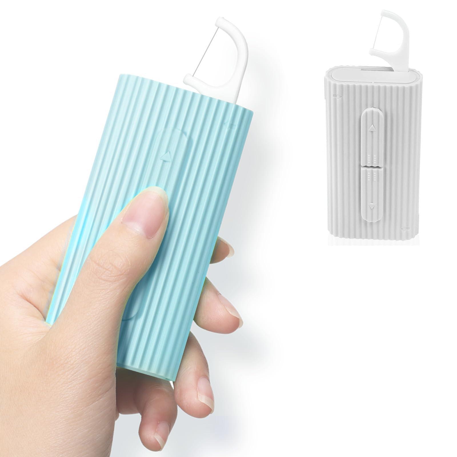 LIAMOSS Ultra-Small Dental Floss Picks 2 Dispenser,Shred Resistant Flosser,120 Count Floss Sticks,Best Denal Tools for Oral Care,for Anywhere