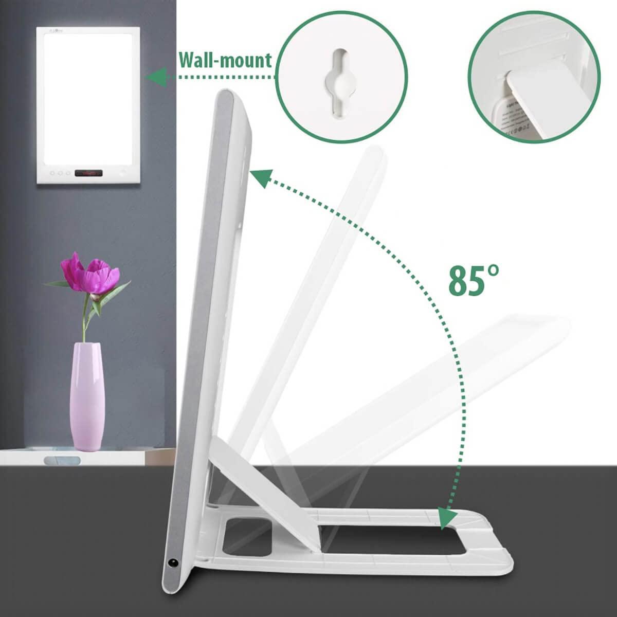 Blancka Light Therapy Lamp UV-Free 12000 Lux with Sunrise Sunset Simulation, Wake-up Light with 40 Level Adjustable Brightness, 5 Timer Function, Full Spectrum LED Sunlight for Home Office