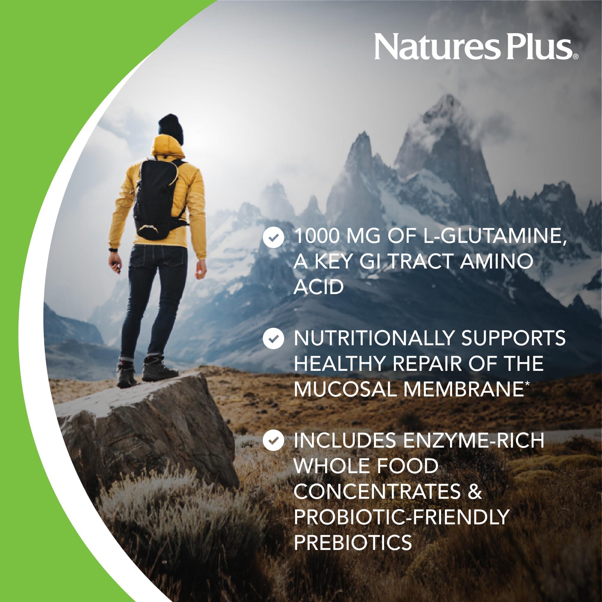 NaturesPlus NaturesPlus GI Natural Total Digestive Wellness - 90 Bi-Layered Tablets - With L-Glutamine, Probiotics, Prebiotics & Enzymes - Gluten Free - 30 Servings