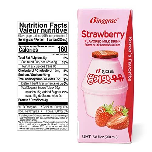 Binggrae Binggrae Strawberry Flavored Milk (Pack of 24)