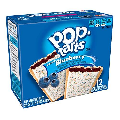 Pop-Tarts Pop-Tarts Breakfast Toaster Pastries, Frosted Blueberry Flavored, 22 oz (12 Count)