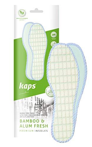 Kaps Kaps Insoles Bamboo & Aluminum Fresh - Bamboo Fiber, Activated Carbon Remove Bad Smell (Women / 7 US / 38 EUR / 5 UK)