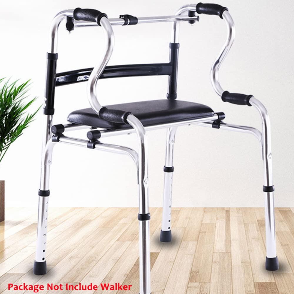 GBH-MED Walker Rest Seat for Attachable Seat Folding Walker, Maximum Weight Capacity of 250 Pounds, Adjustable Range:20\"~24\" (B)