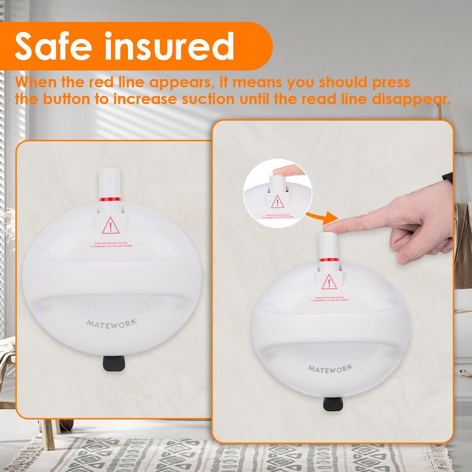 Matework Matework 2 Pack Shower Handles for Elderly Suction, Safety Suction Grab Bars for Bathtubs and Shower, Bathroom Safety Grab bars for Senior, Handicap, Elderly