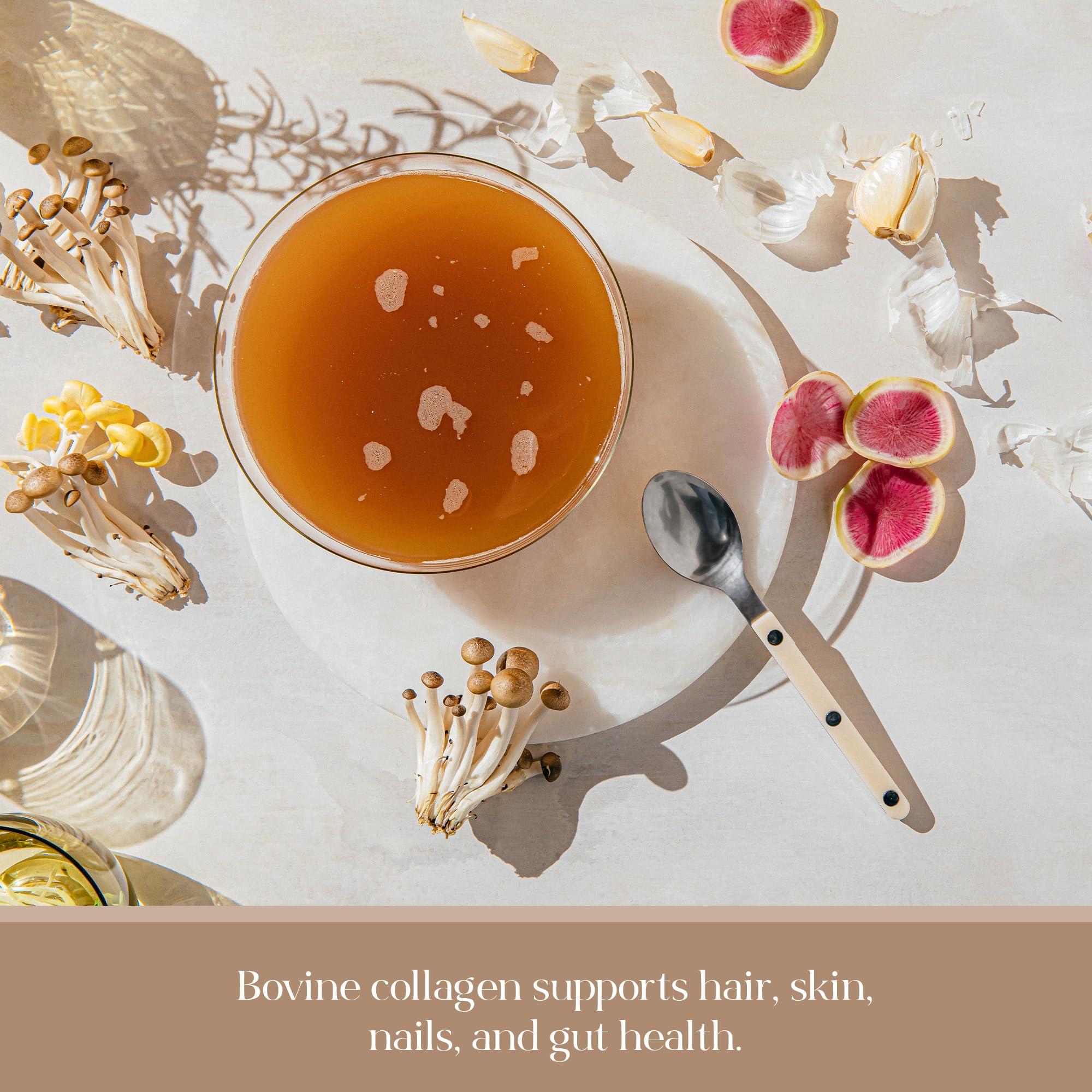 KROMA. Kroma Premium Grass Fed Beef Bone Broth, Dairy & Gluten Free Powder Mix with Collagen, Protein, Turmeric, & other Organic Ingredients, Promotes Gut Health & Healthy Skin, Hair & Nails, 10 Servings