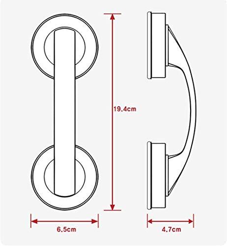 Vpang Vpang Suction Grab Bar, Powerful Handrail Grip Armrest Bathtub Handle, Super Power Suction Cup Door Handle Grip Bar for Window Door Drawer Cabinet Mini Fridge Grab Puller (Silver)