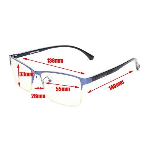 Huicai Huicai Unisex Glasses Filter Blue Light UV400 Semi-rimless Retro Computer Metal Frame glasses