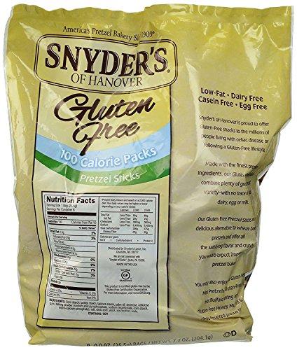 Snyder\'s of Hanover Snyder\'s of Hanover Gluten Free Pretzel Sticks, 100 Calorie Individual Packs, 8 Ct (Pack of 2)