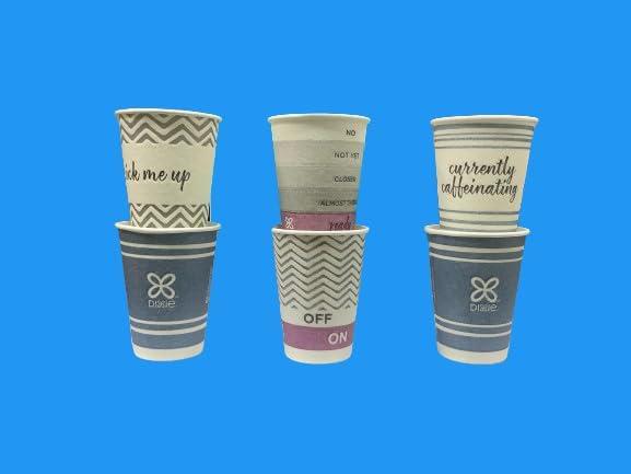 Dixie Dixie to Go Georgia Pacific Hot Beverage Cups PerfecTouch 12 oz Insulated Paper Hot coffee Cup ( modern design ) [1000 cups] (12 oz) (12 oz 1m, 1000, Count)
