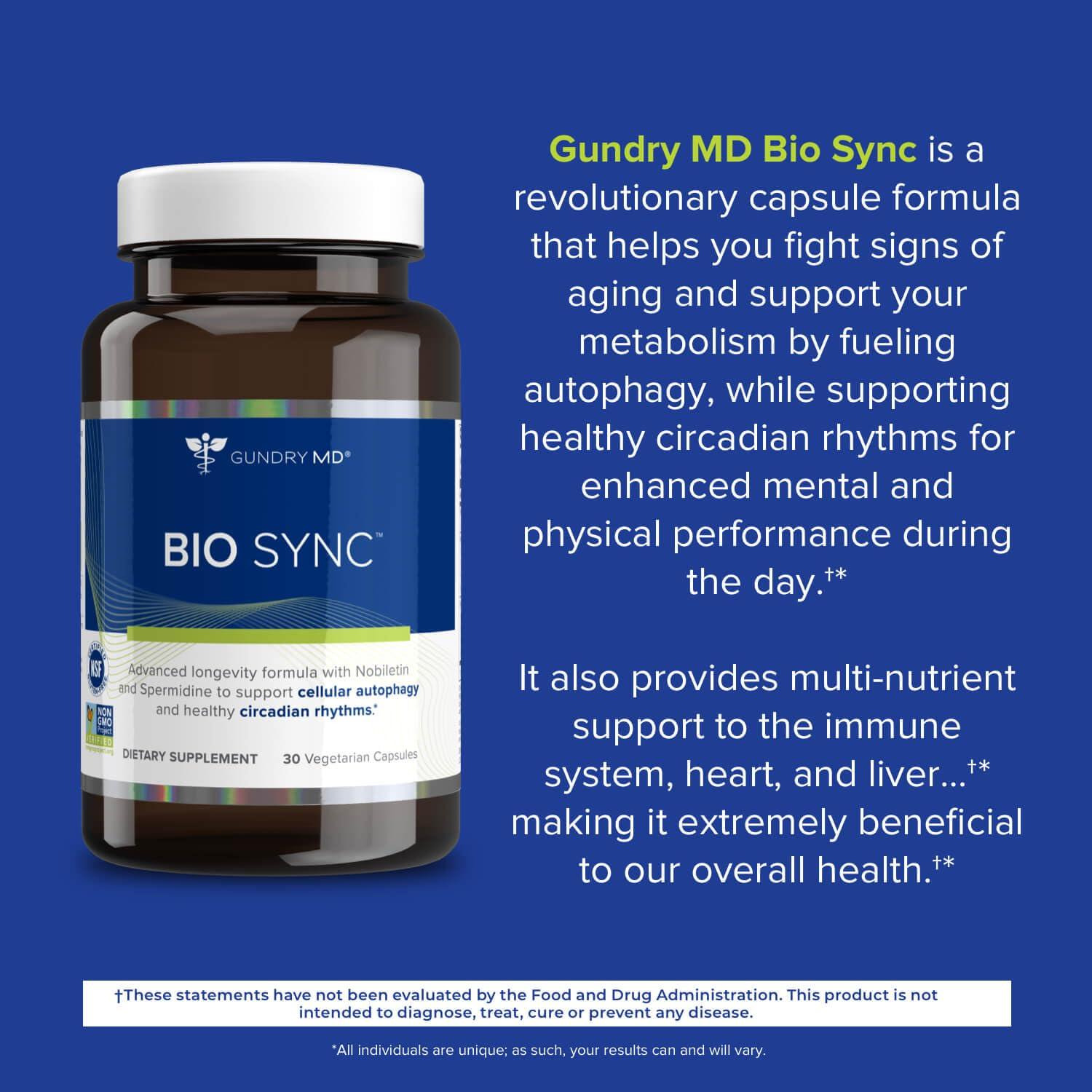 Gundry MD Gundry MD Bio Sync Supplement for Daytime Energy, Supports Focus and Memory* - (30 Servings)
