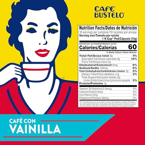 Caf Bustelo Caf Bustelo Sweet & Creamy Caf con Vainilla Flavored Coffee, 60 Keurig K-Cup Pods