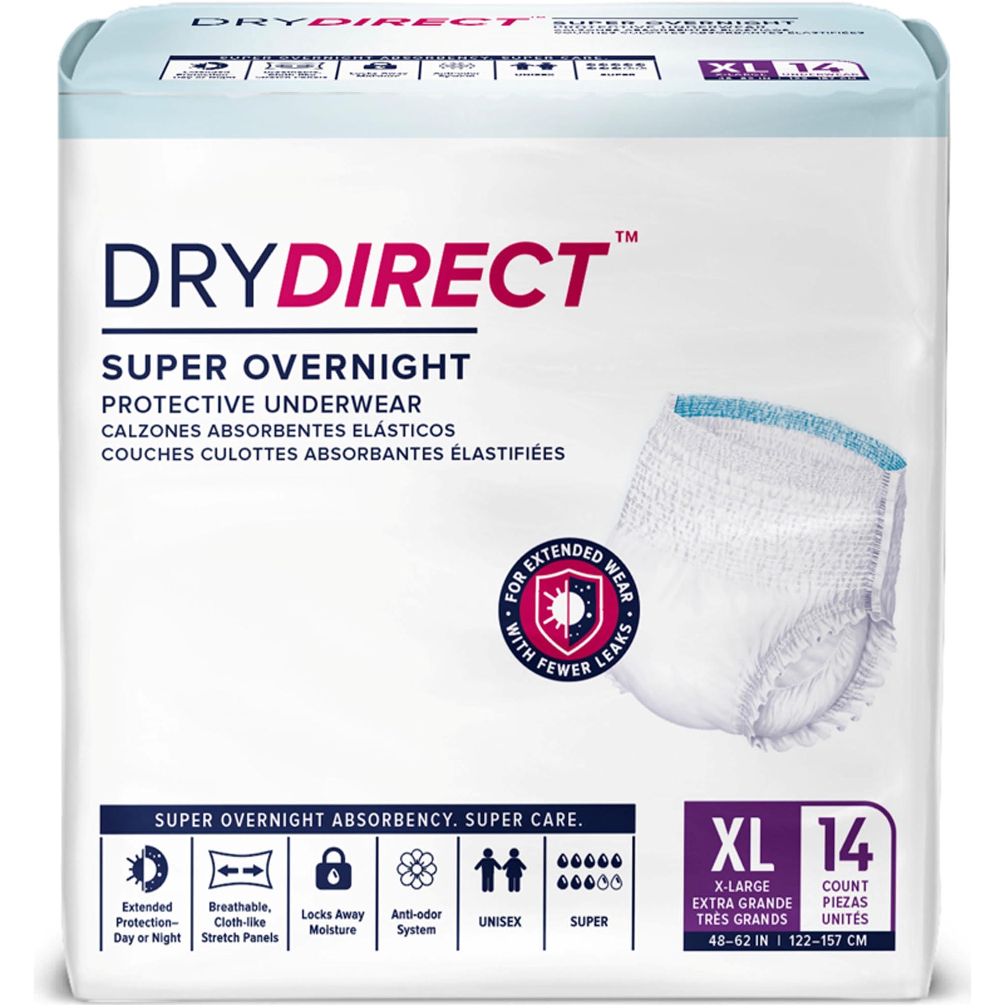 DRY DIRECT Dry Direct Super Overnight Underwear (XLarge - Pack of 14) by Parentgiving