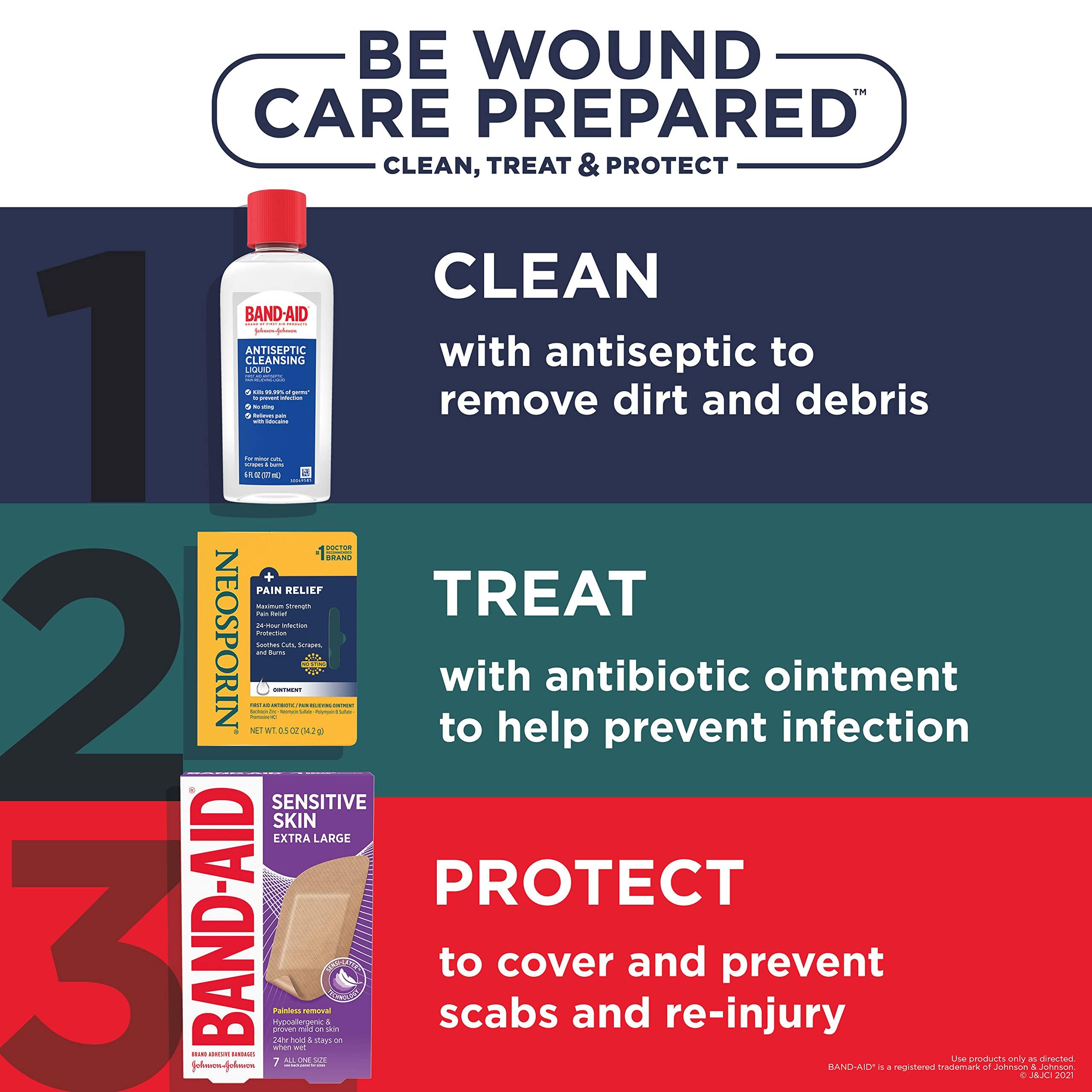 Band-Aid Band-Aid Brand Adhesive Bandages for Sensitive Skin, Hypoallergenic First Aid Bandages with Painless Removal, Stays on When Wet & Suitable for Eczema Prone Skin, Sterile, Assorted, 20 ct