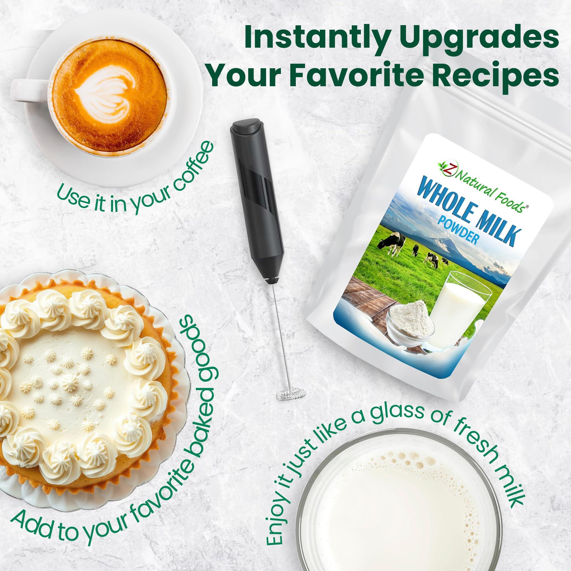 Z Natural Foods Z Natural Foods Premium Whole Milk Powder - Powdered Milk for Baking, Cooking, Drinks - Dry Milk Powder, Pasteurized, Non-GMO, Gluten-Free, Kosher-Certified, 55 lbs