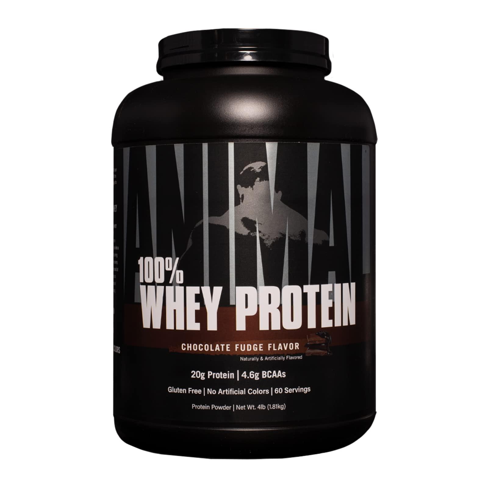 Animal Animal 100% Whey Protein Powder Whey Blend for Pre- or Post-Workout & Pak - Convenient All-in-One Vitamin & Supplement Pack
