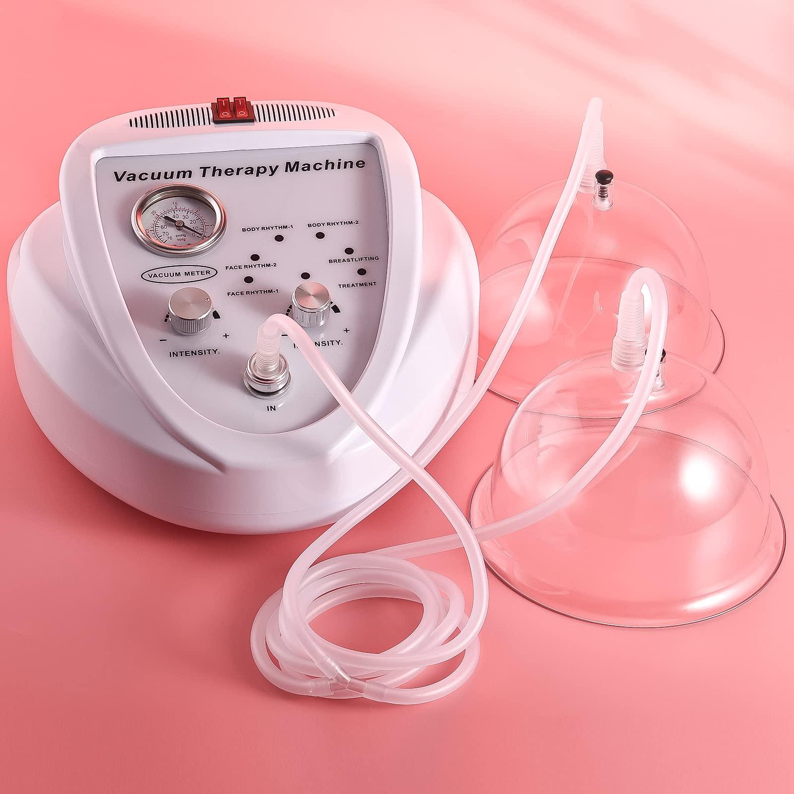 Meifuly Vacuum Cupping Machine Accessories, Meifuly Upgraded Premium 7.28inch Diameter Extra-Large Vacuum Therapy Machine Cups with Y Type Hose (1 Pair)