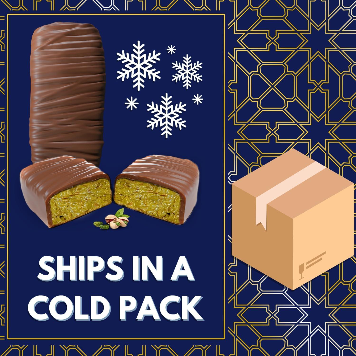 Lovetta Chocolate Dubai Chocolate Bar Pistachio Knafeh - Luxury Rich Milk Chocolate, Individually Wrapped Fresh, Premium Pistachio Cream Katafi Filling (1 Pack)