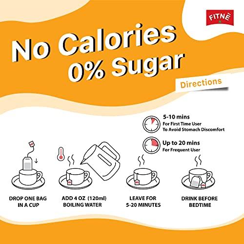 FITNÈ FITNE Chrysanthemum Herbal Tea Senna Infusion Smooth Mild Soothing Beverage Natural Gentle Detox Cleanse No Calories Caffeine Free, 15 Tea Bags