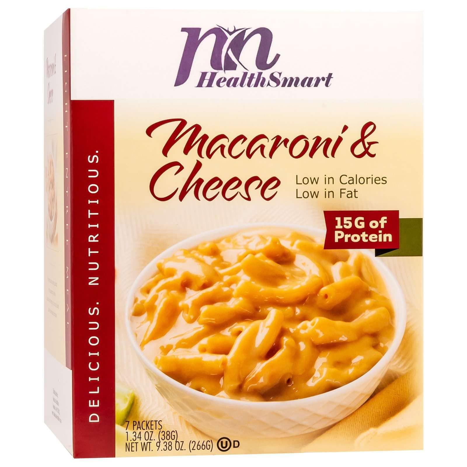 Nashua Nutrition HealthSmart High Protein Creamy Macaroni and Cheese, 15g Protein, Low Calorie, Low Fat, Low Cholesterol, Low Sugar, Quick Delicious Meal, 7 Single Servings