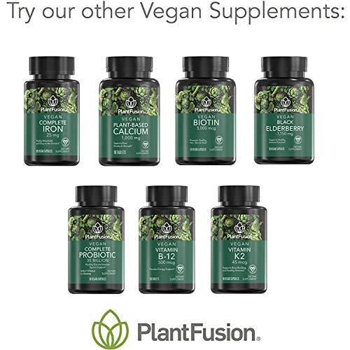 PlantFusion PlantFusion Vegan Biotin from, Premium Vegan Biotin for Women and Men (5000mcg), Natural Hair Skin and Nails Vitamins, 120 Vegan Capsules