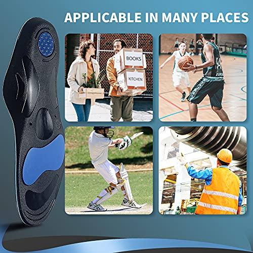 PCSsole PCSsole Orthotic High Arch Support Insoles, Comfort Gel Work Boot Insert for Flat Feet, Plantar Fasciitis, Feet Pain, Heel Spur Pain,Metatarsalgia,Over Pronation for Men and Women28cm