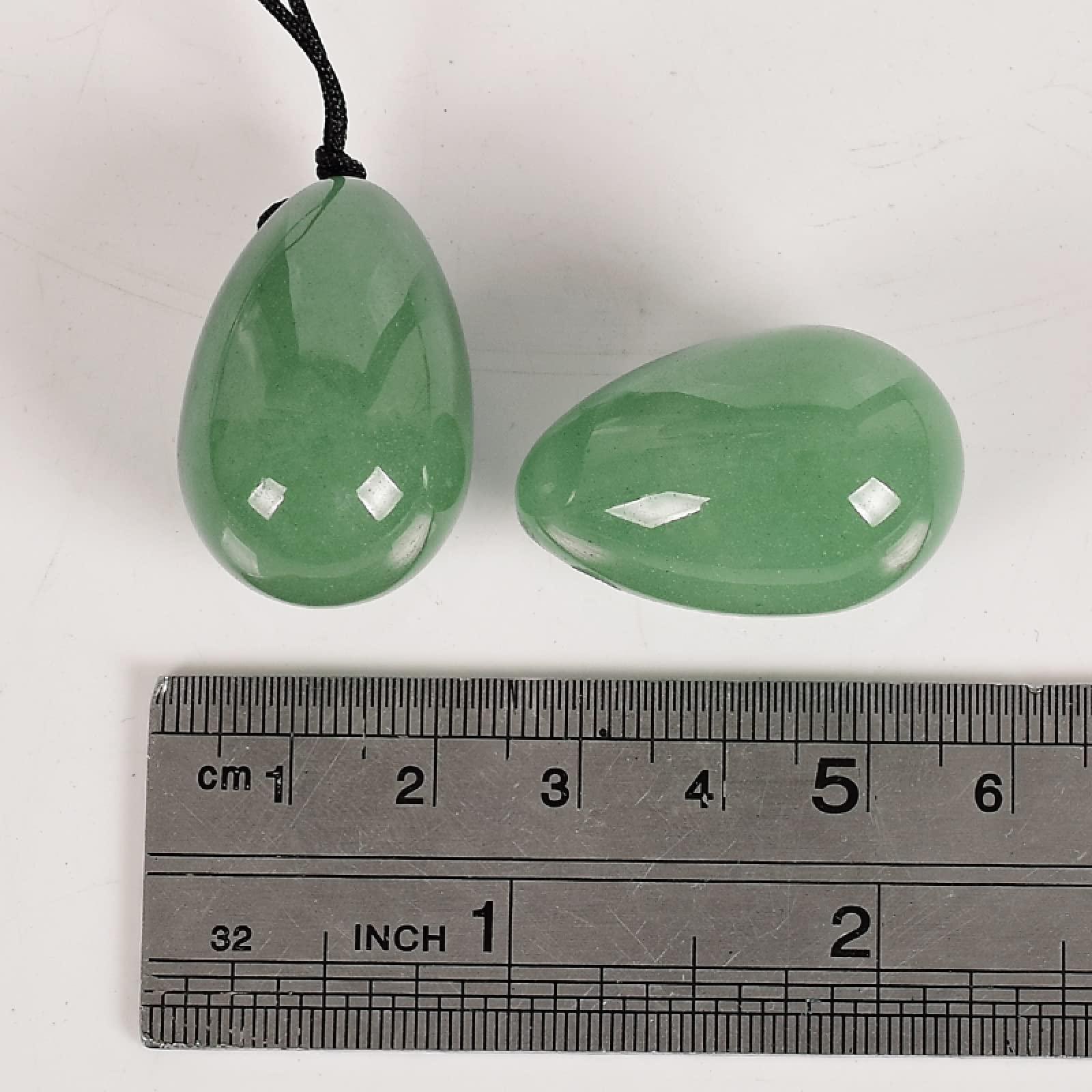 MiZuh Yoni Egg Set Drill 30 * 20 MM Yoni Egg 100% Natural Stone Healing Jade Crystal Egg Mineral Ball Kegel Massage,red Jasper 30x20mm