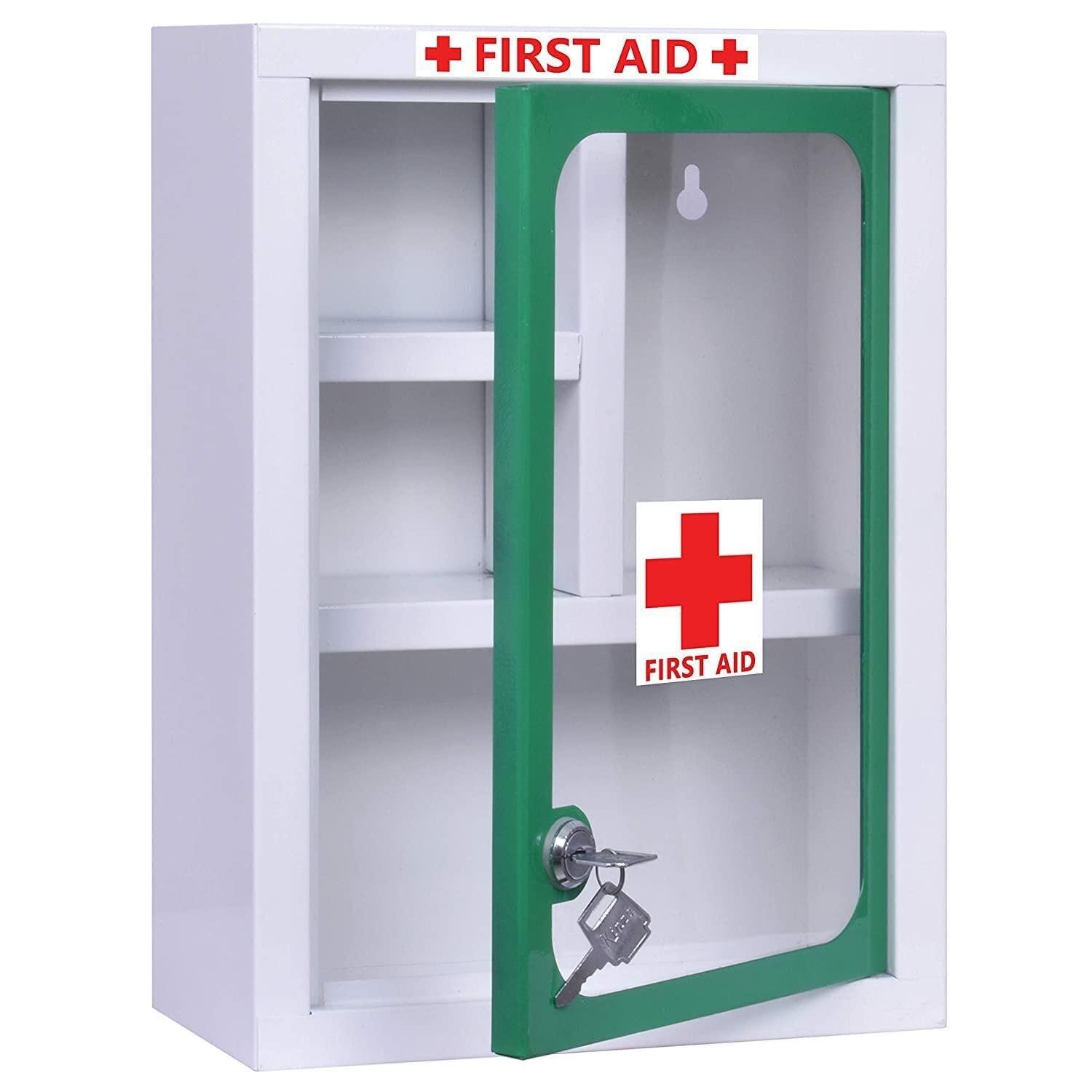 Generic sainio Emergency First Aid Kit Box with Multi Compartments for Home/School/Office