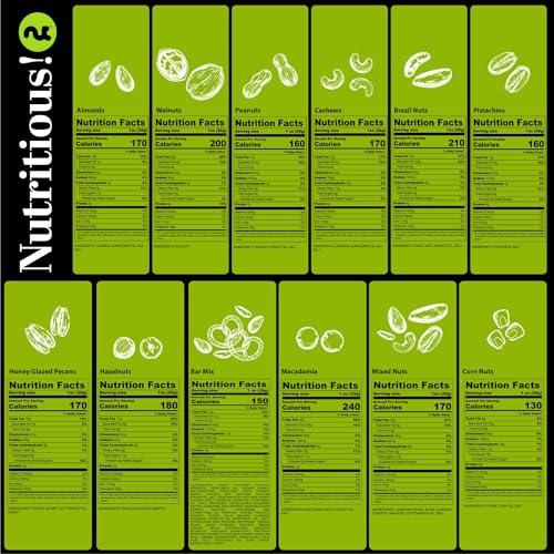 Nut Cravings NUT CRAVINGS Gourmet Collection - Thank You Nuts Gift Basket with TY Ribbon + Greeting Card in Reusable Wooden Tray (12 Assortments) Food Platter Appreciation Care Package Kosher