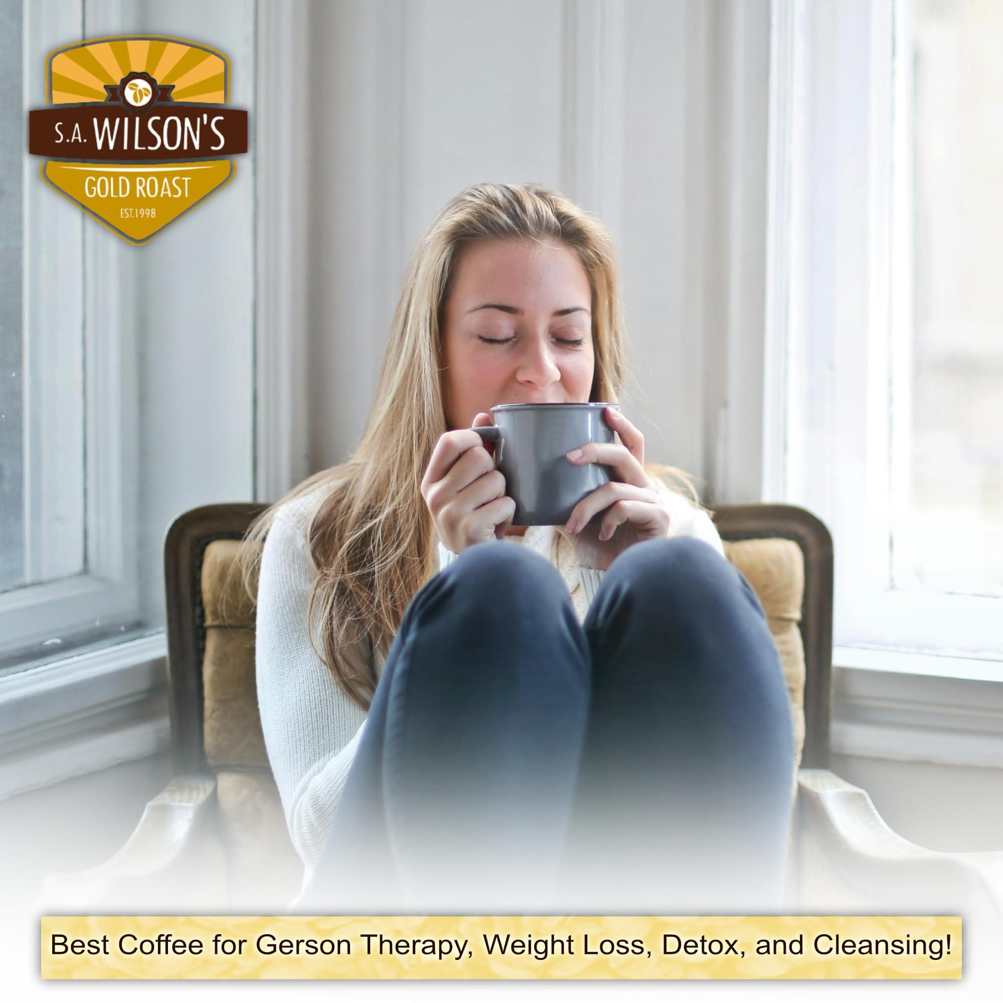 Lumintrail SA Wilson\'s Organic Enema Coffee,Ground Coffee, Certified Organic Coffee, 1 LB Gold Roast Enema Coffee, High Caffeine, 2 Pack Bundle with a Lumintrail Measuring Spoon Set