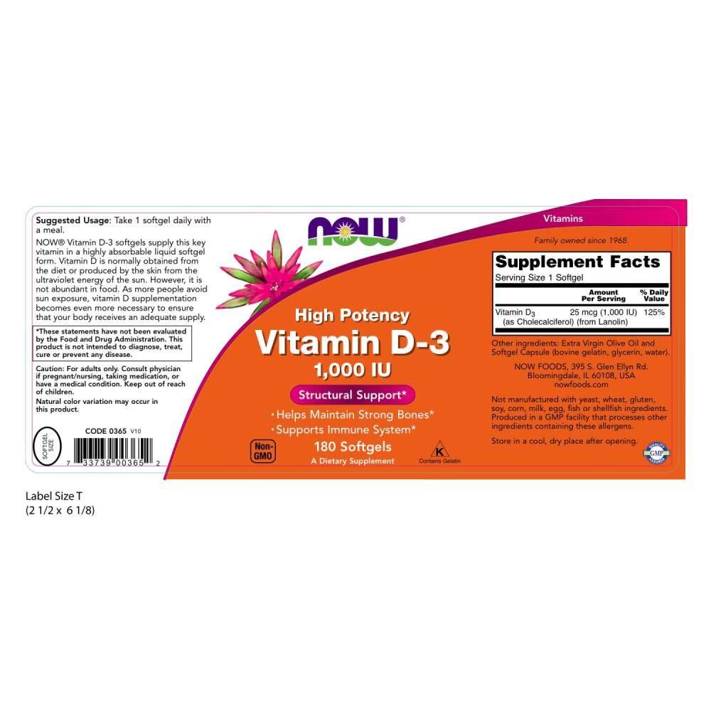 Now Foods Now VIT D-3 1000Iu
