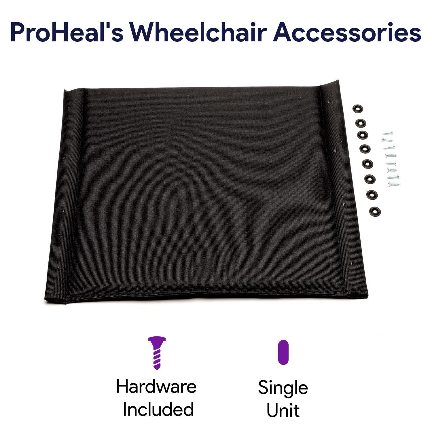 ProHeal Nylon Wheelchair Seat Replacement - Upholstery Wheelchair Seats Replacements for 16\" Chair - Comfortable and Supportive Padded Seat for Wheelchair - K3