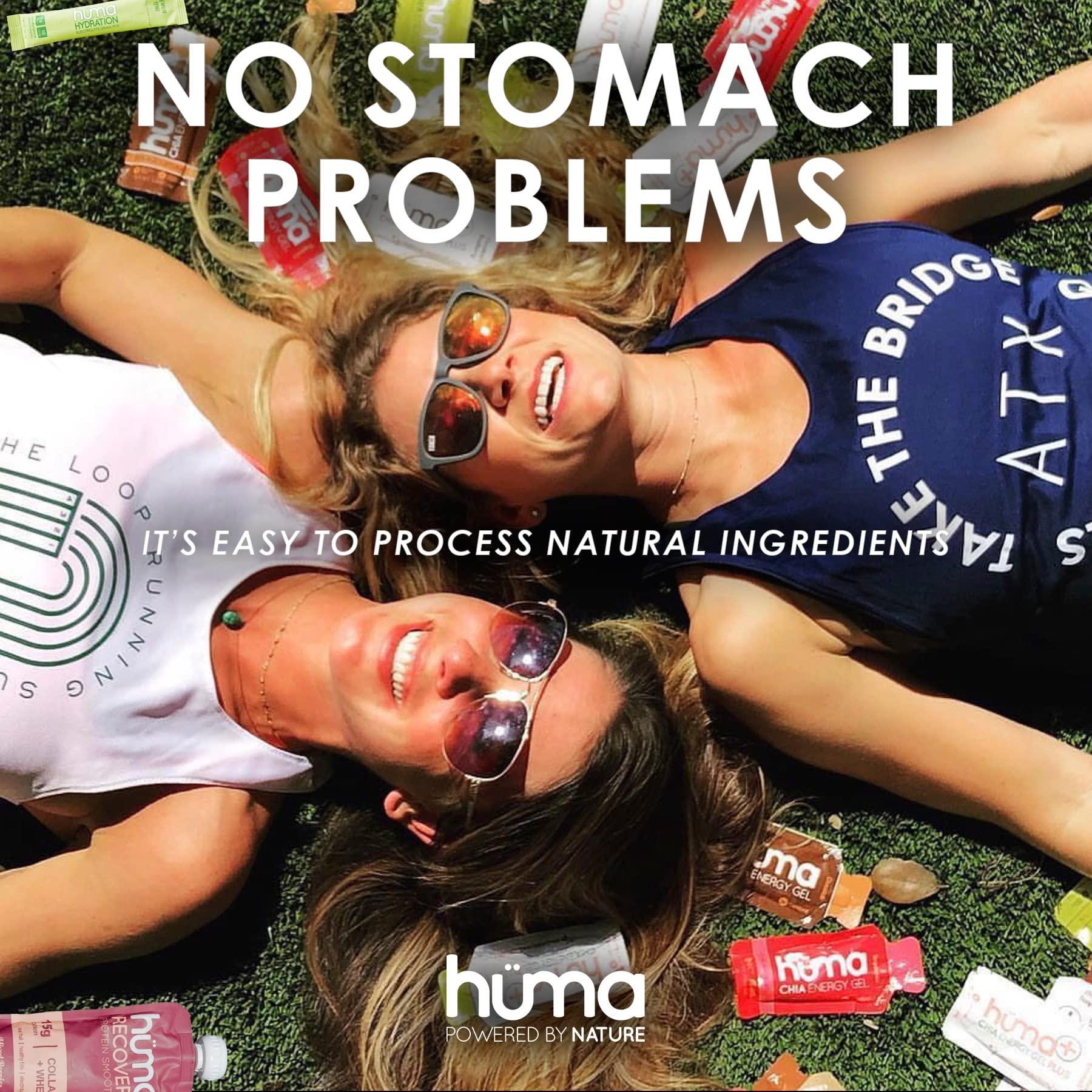 HMA CHIA ENERGY GEL Huma Plus (Double Electrolytes) - Chia Energy Gel, Orange Mango, 24 Gels - Stomach Friendly, Real Food Energy Gels