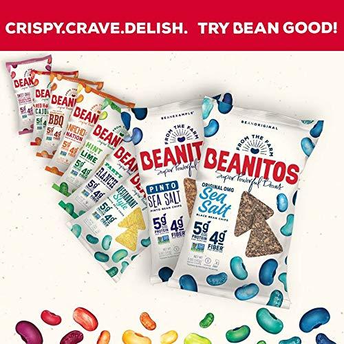 Beanitos Beanitos Black Bean Chips with Sea Salt, The Healthy, High Protein, Gluten free, and Low Carb Vegan Tortilla Chip Snack, A Lean Bean Protein Machine for Superfood Snacking At Its Best, 5 Ounce