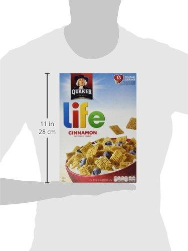 Life Quaker, Life Cereal, Cinnamon Multigrain Cereal, 18oz Box (Pack of 4)