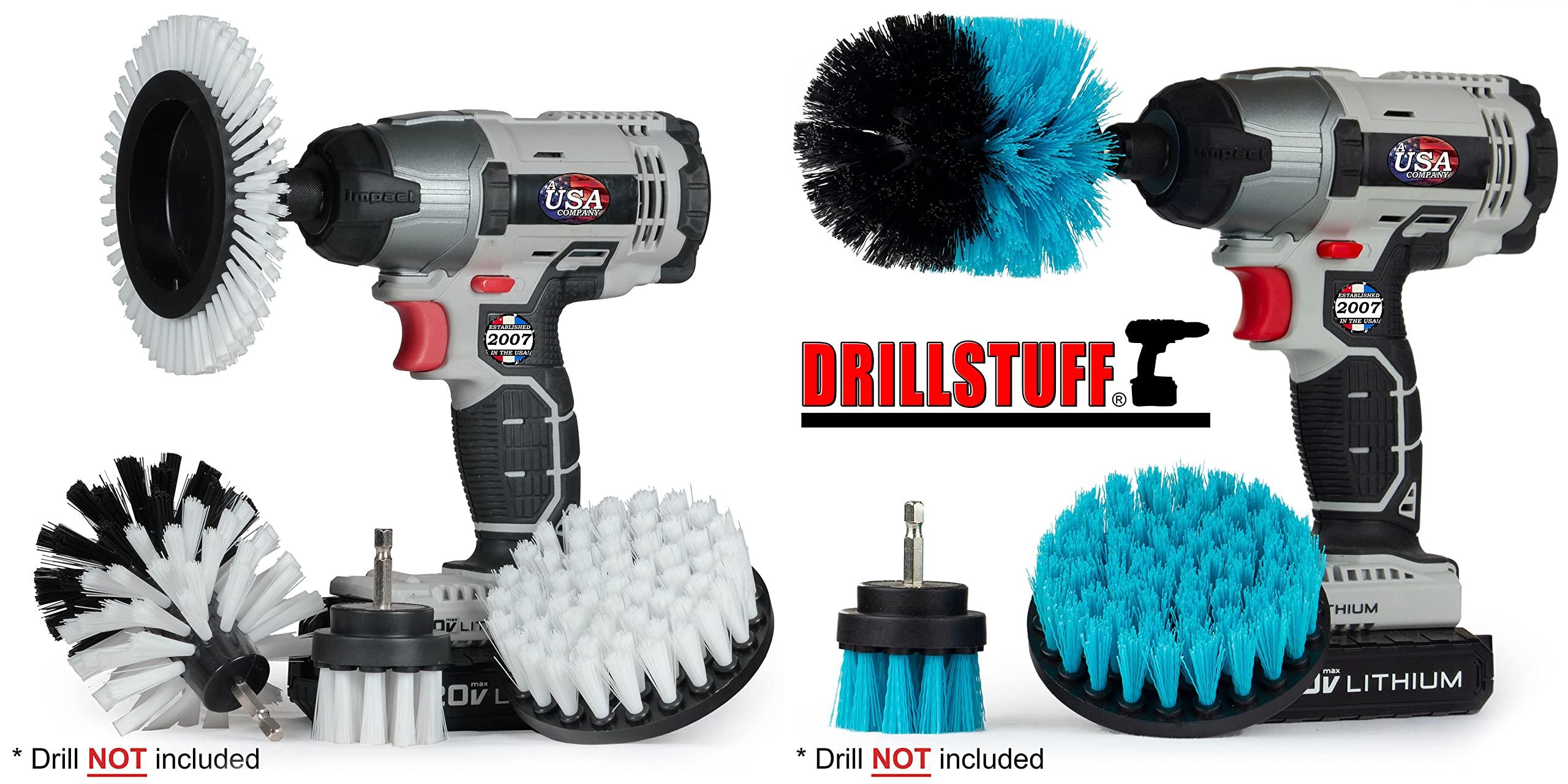 Drillstuff Drillstuff 7 Piece Bundle - Automotive Cleaning - Wheel Cleaner - Upholstery Brush - Carpet Cleaning Brushes - Pool Accessories - Bathroom Cleaning - Shower Cleaner - Toilet Brush
