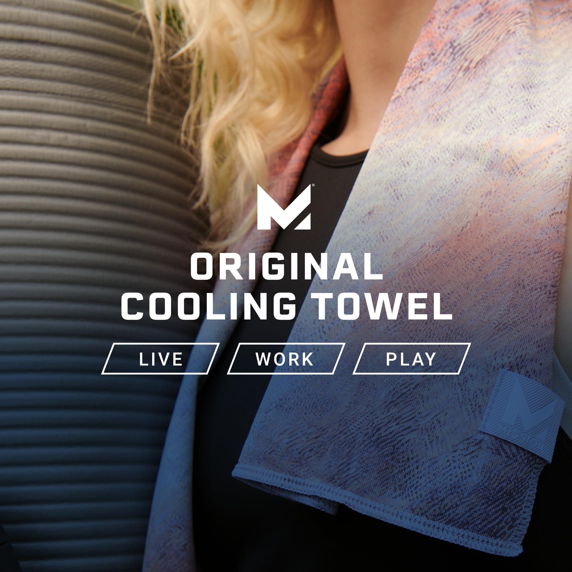 MISSION Mission Original Cooling Towel, Alloy Heather - Soft, Durable Microfiber - Cools Up to 2 Hours - UPF 50 Sun Protection - Machine Washable