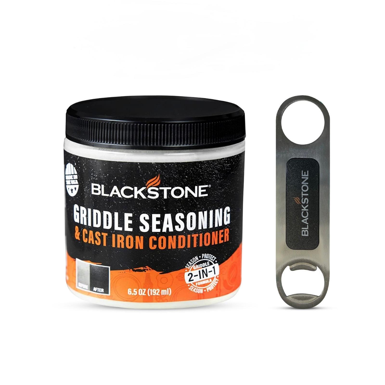 SATISFYING CUSTOMERS Blackstone 2-IN-1 Griddle & Cast Iron Seasoning Conditioner 6.5 OZ Effective Seasoning Rub Formula Food Safe Easy to Use Cleaner & Conditioner With Satisfying Customers Travel Tissue