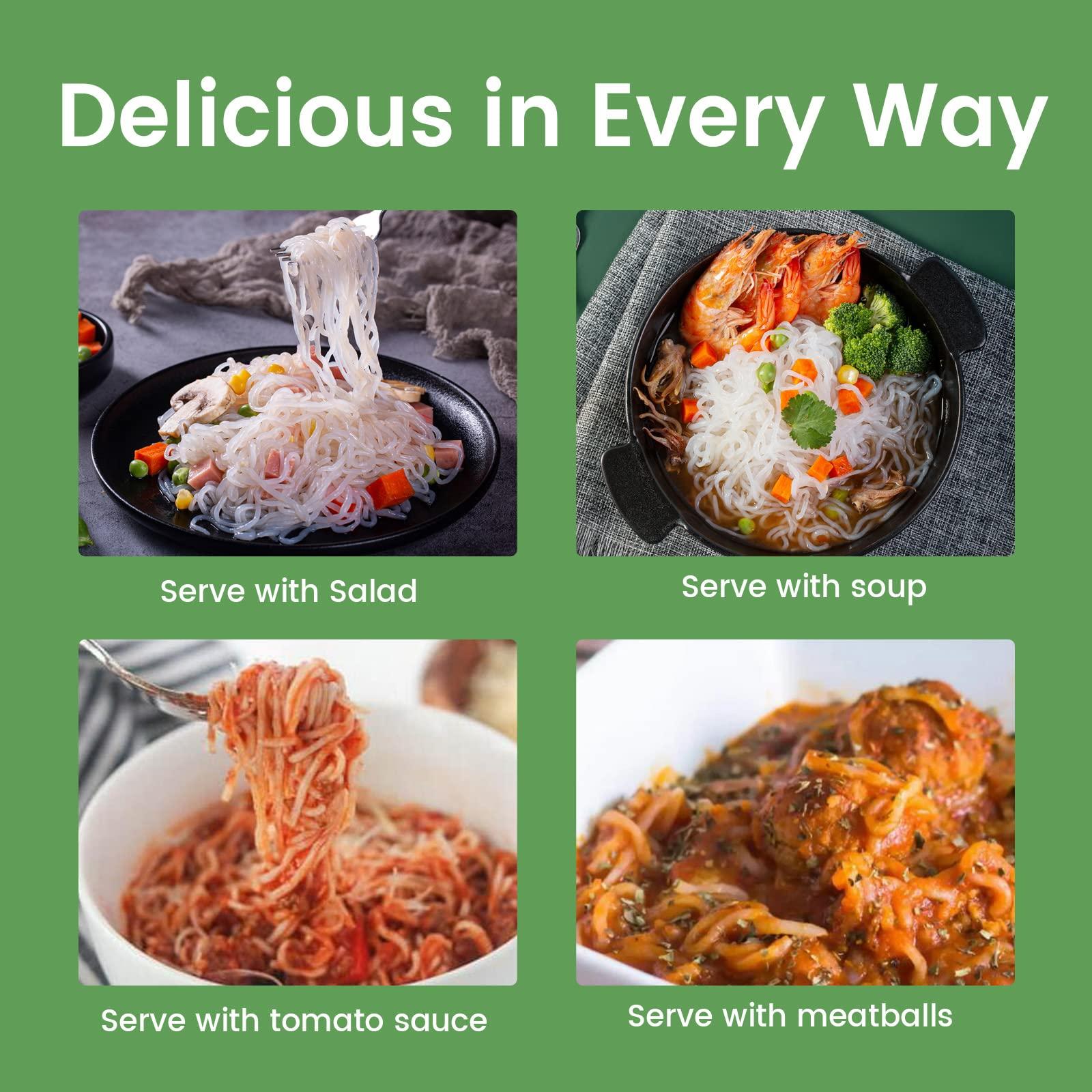 Hethstia Hethstia 12-Pack Konjac Noodle Diet Spaghetti and Shirataki Rice Paleo-Friendly, Sugar Free, Gluten-Free, Low Calorie and Vegan